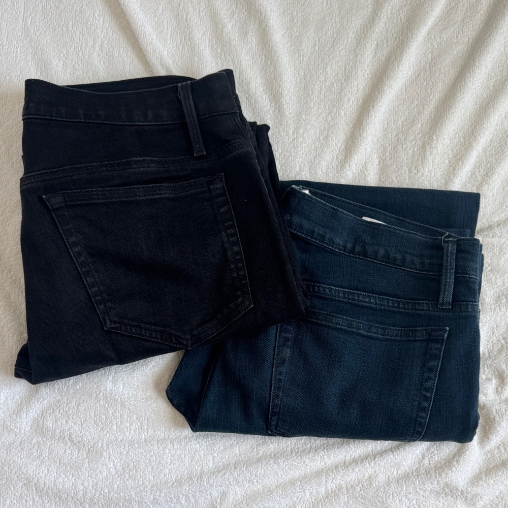 Frame Denim Black and Dark Blue Mens Jeans